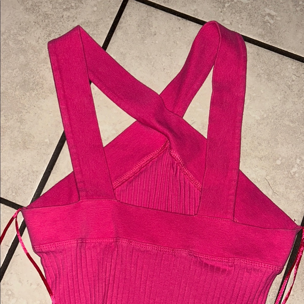 Zara Pink Ribbed Top